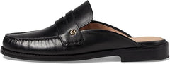 Cole Haan Lux Pinch Penny Black Leather Rounded Toe Classic Slip On Loafers