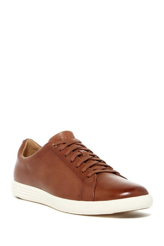 Cole Haan Grand Crosscourt II Tan Leather Burnish Fashion Lace-Up Sneakers