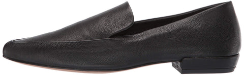 Steve Madden Women's Haylie Loafer Black Leather Slip On Pointed Flats