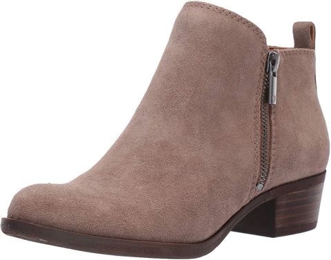 Lucky Brand Women's Basel Ankle Bootie Brindle Taupe Suede Boots (6, Brindle)