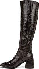 Sam Edelman Wade Stacked Heel Pointed Toe Wide Calf Knee High Fashion Boots