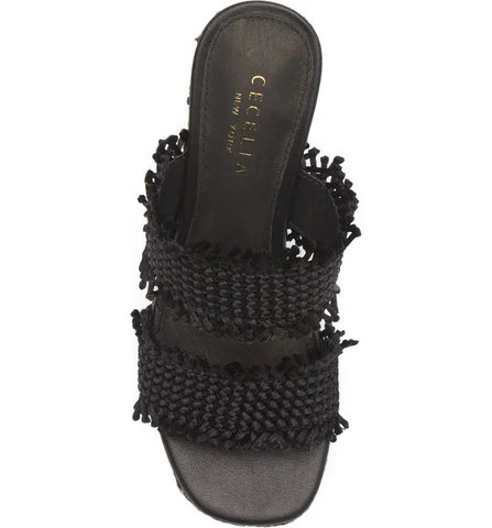 Cecelia New York Lady Platform Sandals Slip On Open Toe Heel Wedge Sandals