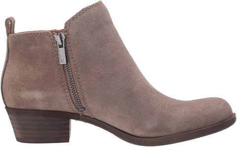 Lucky Brand Women's Basel Ankle Bootie Brindle Taupe Suede Boots (6, Brindle)