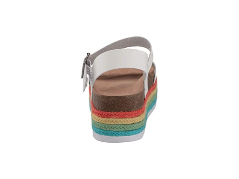 Dirty Laundry by Chinese Laundry Palms White Multi Espadrille Wedge Open Sandals