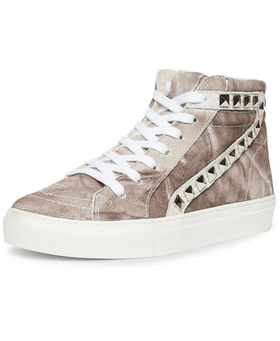 Steve Madden Tracey-F Grey Multi Fashion Lace Up High Top Embellished Sneakers