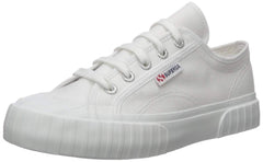 Superga Women's 2630 White Canvas Lace Up Tennis Shoe Cotu Sneaker