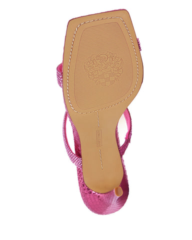 Vince Camuto Seventia Raspberry Pink Slip-On Slide Open Toe Mule Sandal Pump