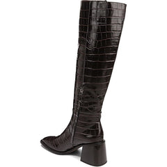 Sam Edelman Wade Espresso Stacked Block Heel Pointed Toe Knee High Fashion Boots