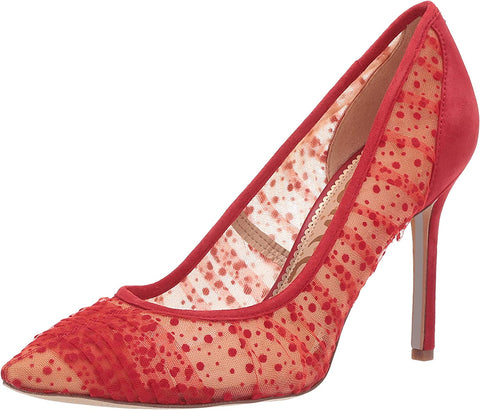 Sam Edelman Hazel Red Passion Stiletto Heel Pointed Toe Slip On Fashion Pumps