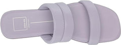Dolce Vita Adore Lilac Leather Slip On Strappy Open Squared Toe Slides Sandals