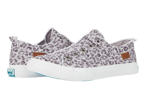 Blowfish Malibu Women's Play Slip On Comfort Fashion Sneaker Gray Water Leopard