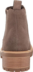 Blondo Mayes Dark Taupe Suede Waterproof Rounded Toe Pull On Fashion Ankle Boots
