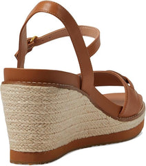 Cole Haan Cloudfeel Espadrille Link Brown Open Toe Ankle Strap Wedge Heel Sandal