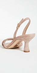 Sam Edelman Ronan Cashmere Nude Crystal Detail Ankle Strap Open Toe Heel Sandals