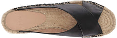 Pour La Victoire Rica Espadrille Wedge Black Leather Platform Retrop Sandals