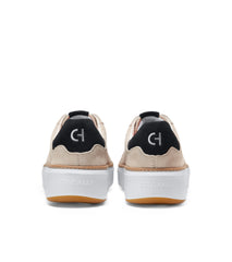 Cole Haan Grandpro Topspin Shortbread Leather Lace Up Chunky Low Top Sneakers