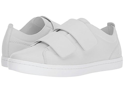 Lacoste Women's Straightset Double Strap Strap Caw Sneaker, Light Grey/White