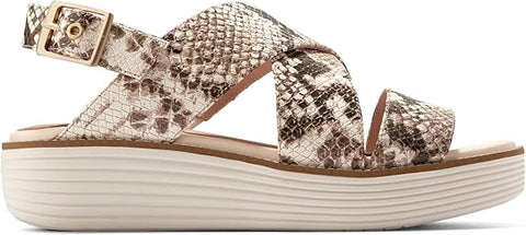 Cole Haan Originalgrand Platform Sandollar Snake Print/Ivory Wedge Heel Sandals