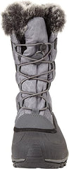 Kamik Momentum Charcoal Pull On Rounded Toe Waterproof Fur Trim Ankle Snow Boots