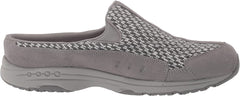 Easy Spirit Travel Time Round Closed-Toe Slip On Mule Clog Grey Wide (9.5, Grey)