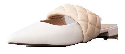 Cecelia New York COBBLER Pointed Toe Slide Sandals Flats Mules BUTTER ALABASTER