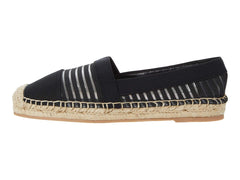 Steven By Steve Madden Haleen Espadrille Slip-On Loafer Shoe Black Mesh