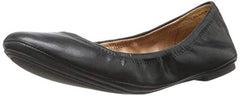 Lucky Brand Emmie Ballet Flat Black Leather Slip ON Flexible Flat Shoes