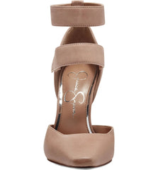 Jessica Simpson Cassiya Natural Nude Pointed Toe Strappy High Heeled Pumps