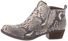Lucky Brand Basel Almond-Toe Ankle Booties Avorio Snake Almond Toe Booties