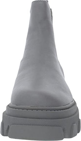 Sam Edelman Daelyn Pebble Grey Chunky Block Heel Rounded Toe Pull On Ankle Boots