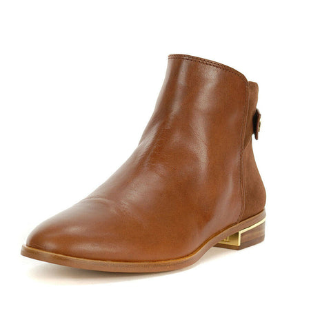 Louise Et Cie Women's Tangie Leather Pointed Toe Cognac Leather Riding Bootie