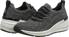 Skechers Billion Woven Walks Black Slip On Lace Detail Low Top Mesh Sneakers