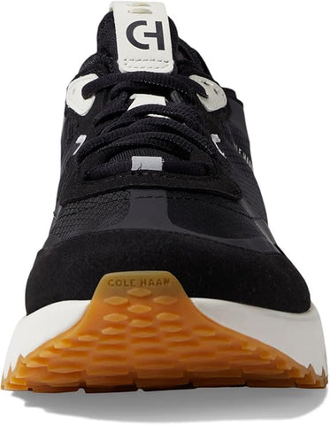 Cole Haan 5.ZeroGrand Runner Black/Black/Ivory Lace Up Chunky Heeled Sneakers