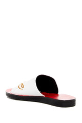 Ivy Kirzhner Quotes Love Wins White Red Flat Slide Mule Slip on Sandals
