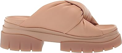 Ash Shilo Skin Nude Knotted Slip On Open Lug Sole Slide Mule Platform Sandals