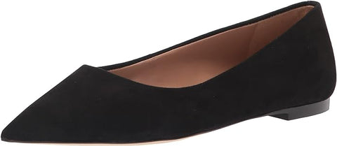 Sam Edelman Wanda Black Leather Pointed Toe Slip On Fashion Ballet Flats Shoes