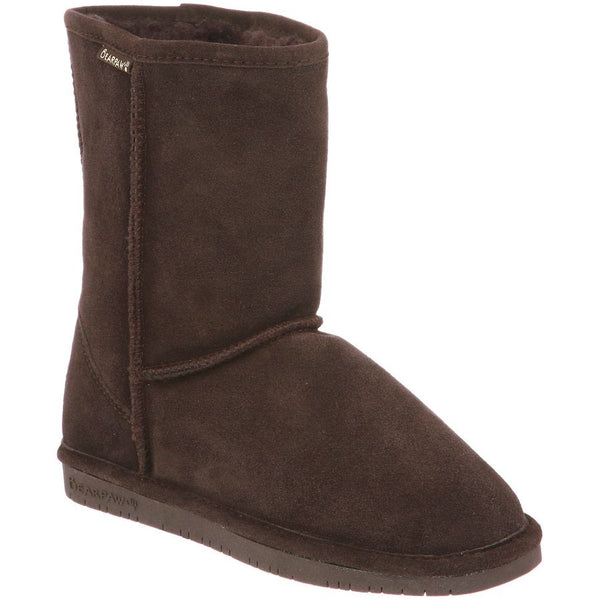 Bearpaw Women's Emma Short Chocolate Suede Fur Lined  Winter Boots