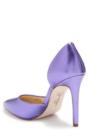 Jessica Simpson Paryn Meta Purple Slip On Pointy Toe Stiletto Heel d'Orsay Pumps