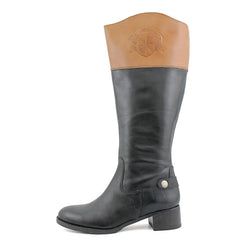 Franco Sarto Women's Chip Wide Calf Tall Riding Leather Boot (5.5)