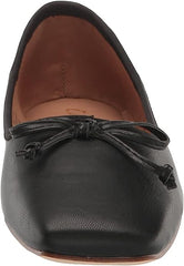 Circus By Sam Edelman Teresa Black Bow Detailed Slip On Square-Toe Ballet Flats