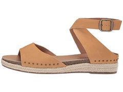 Lucky Brand Gladas Light Desert Tan Espadrille Wedge Sandal Open Toe Platform