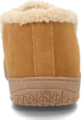 Clarks Men's Suede Leather Sherpa Lined Ankle Bootie Slippers - Indoor/Outdoor Slip-Ons - Comfy & Durable Ankle Boots with Plush Lining Padded Insole & Gripped Rubber Outsoles