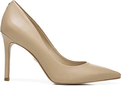 Sam Edelman Hazel Beige Stiletto Heel Pointed Toe Slip On Fashion Leather Pumps