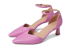 Naturalizer 27 Edit Danica Pink Leather Fashion Ankle Strap Pointed Toe Pump Shoes