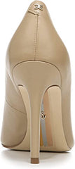 Sam Edelman Hazel Beige Stiletto Heel Pointed Toe Slip On Fashion Leather Pumps