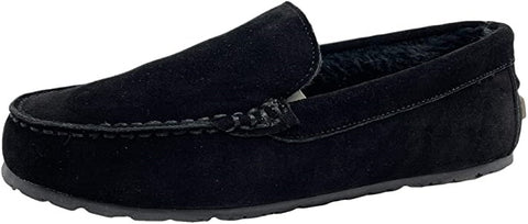 Clarks Mens Suede Moccasin Slippers Warm Cozy Indoor Outdoor Plush Faux Fur Lined Slipper For Men