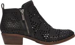 Lucky Brand Basel 3 Black Lugo Perforated Cut out Low Cut Ankle Designer Booties