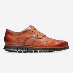 Cole Haan Men's Zerogrand Wing Ox LEATHER LACEUP Shoes, British Tan/Java