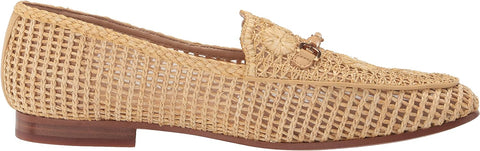 Sam Edelman Lowell Natural Woven Leather Classic Chain Detailed Vamp Loafers