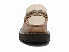 Sam Edelman Lennon Chai Cream Round Toe Slip On Lug Sole Chunky Loafers Mule